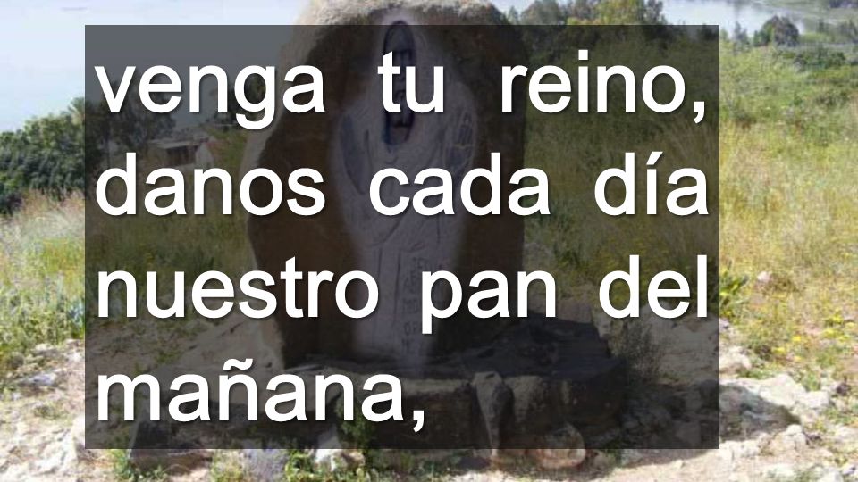 venga tu reino, danos cada día nuestro pan del mañana,