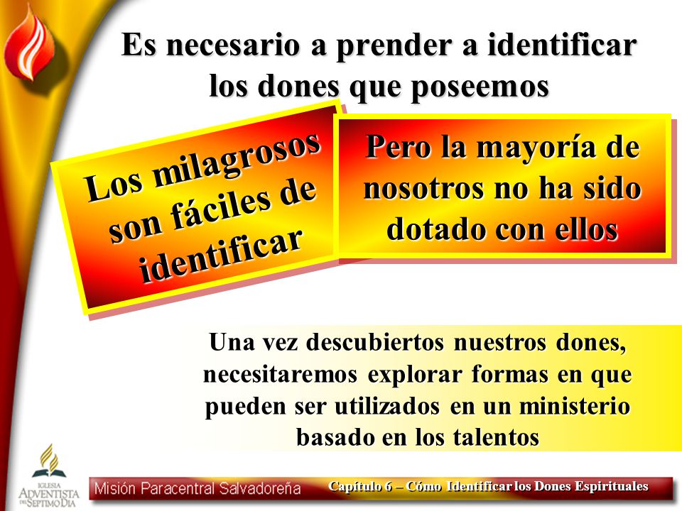 Es necesario a prender a identificar los dones que poseemos
