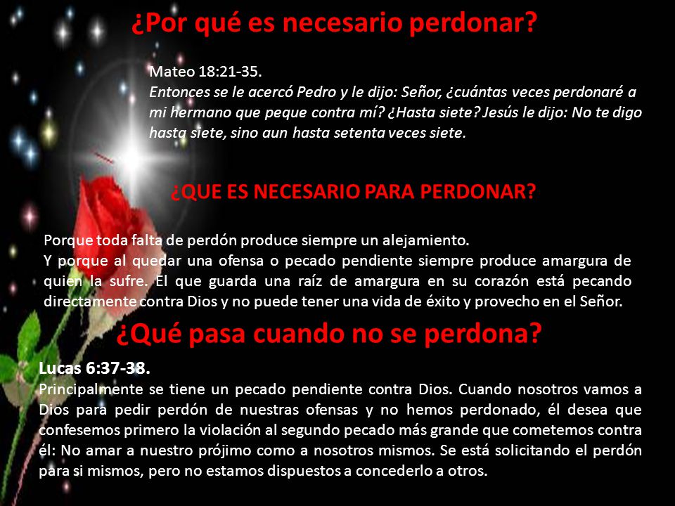 ¿Por qué es necesario perdonar ¿Qué pasa cuando no se perdona