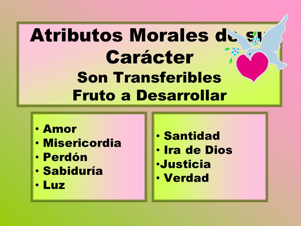 Atributos Morales de su Carácter Son Transferibles Fruto a Desarrollar