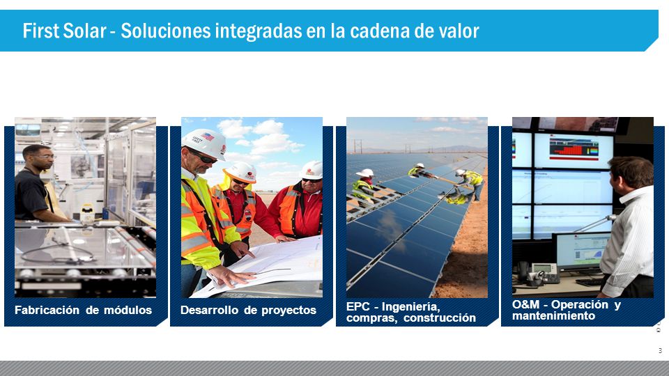 First Solar - Soluciones integradas en la cadena de valor