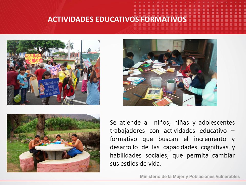 ACTIVIDADES EDUCATIVOS FORMATIVOS