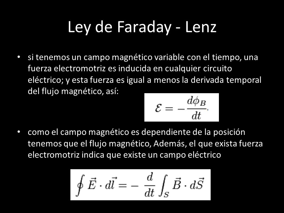 Ley de Faraday - Lenz