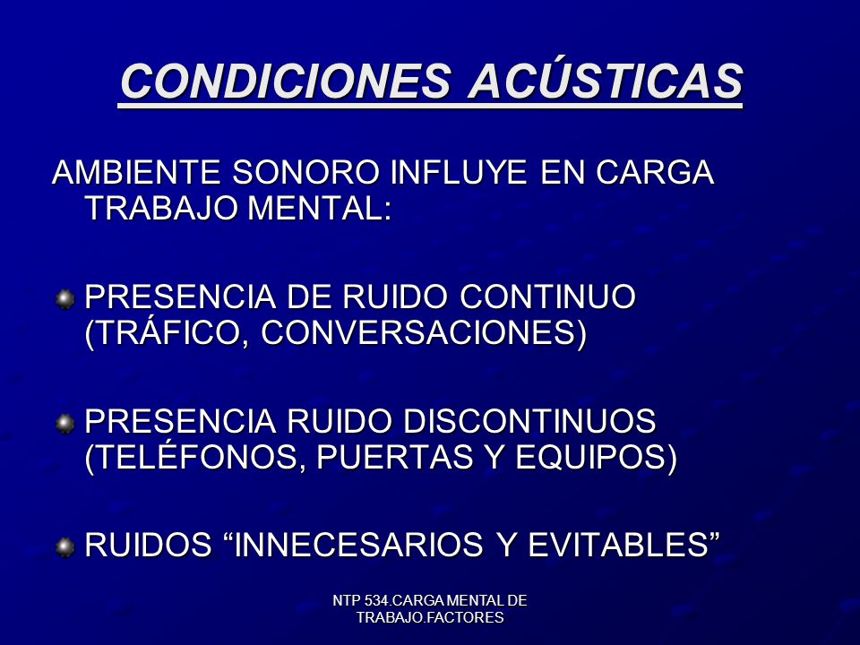 CONDICIONES ACÚSTICAS