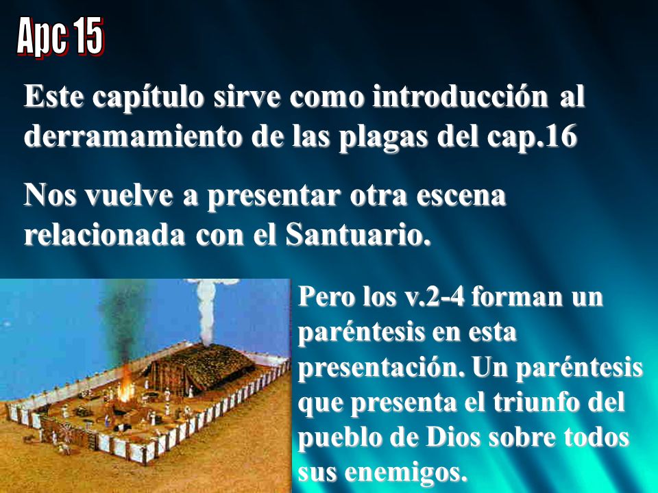 Nos vuelve a presentar otra escena relacionada con el Santuario.
