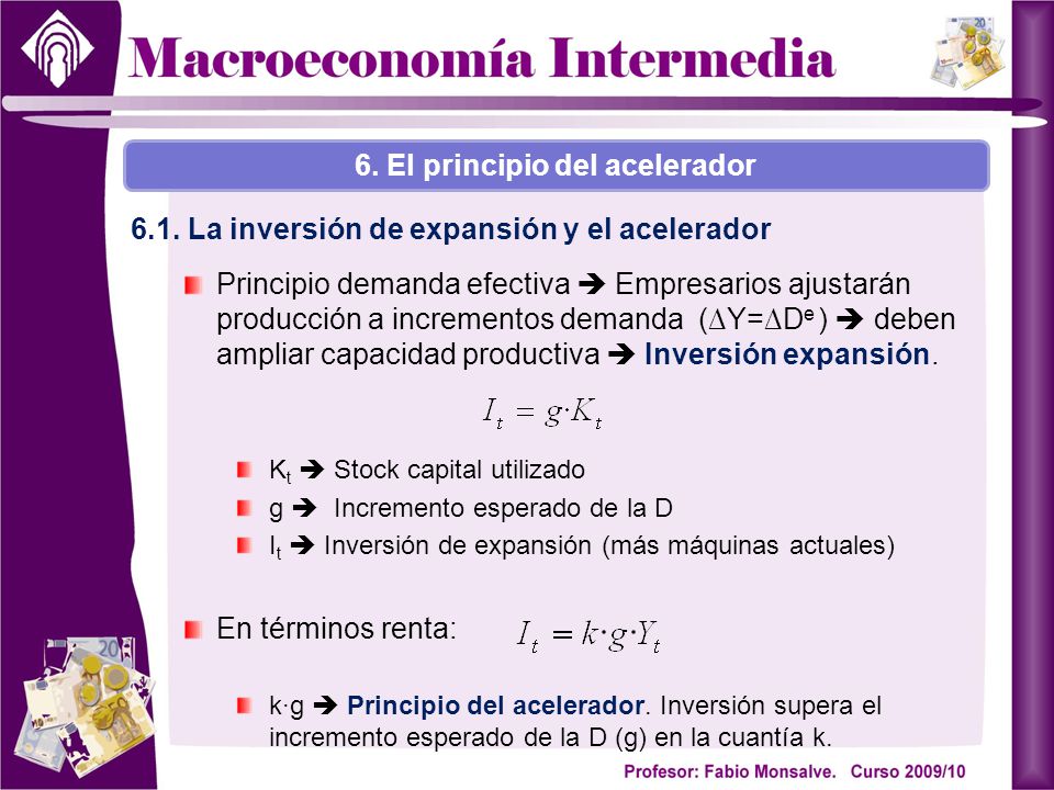 6.1. La inversión de expansión y el acelerador