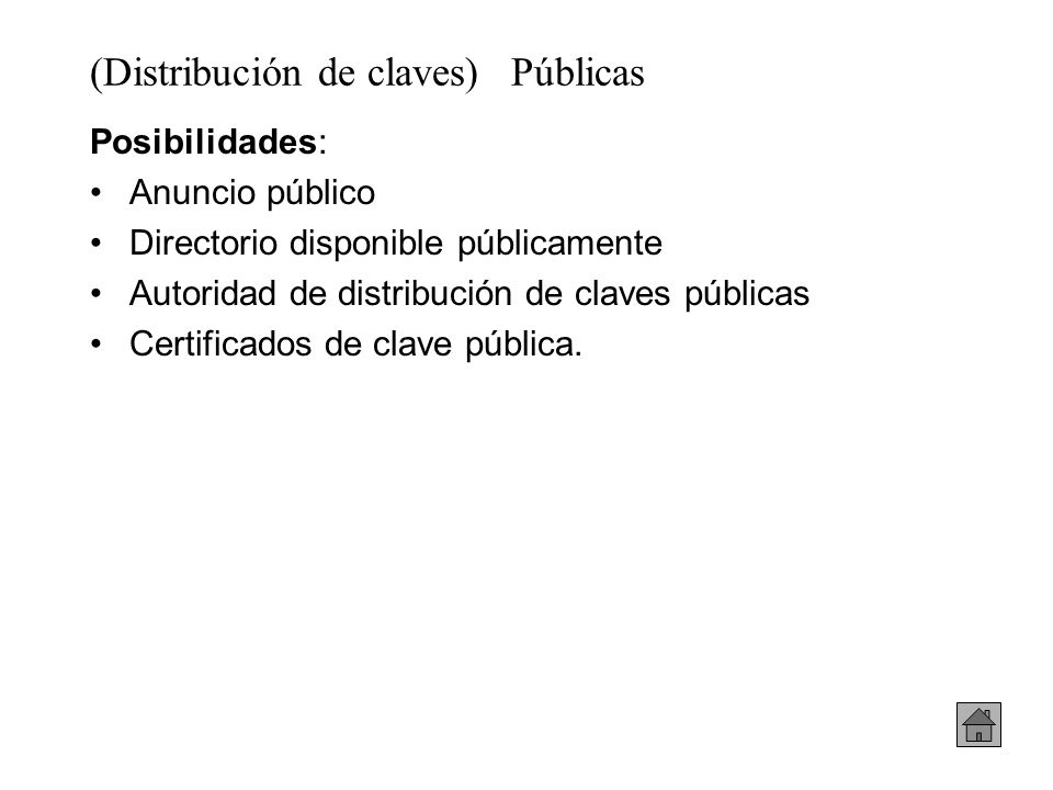 (Distribución de claves) Públicas