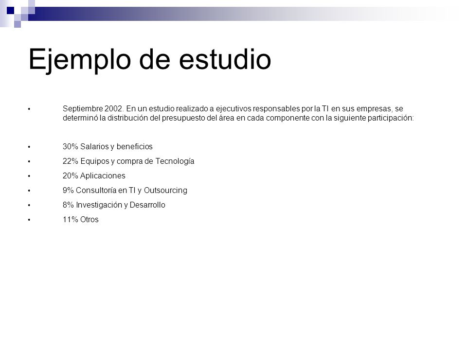 Ejemplo de estudio