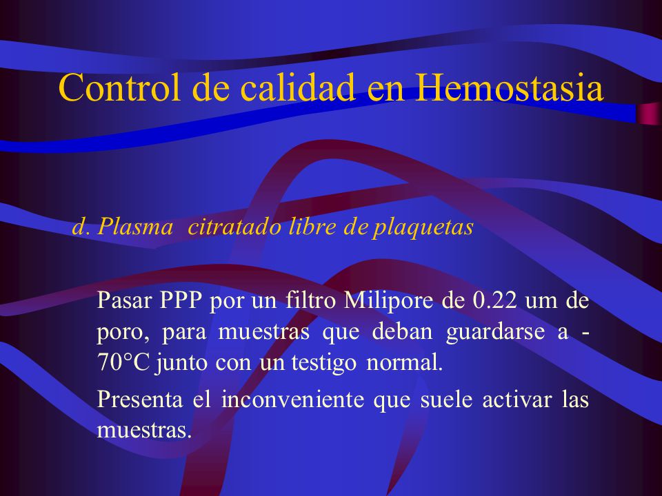 Control de calidad en Hemostasia - ppt video online descargar