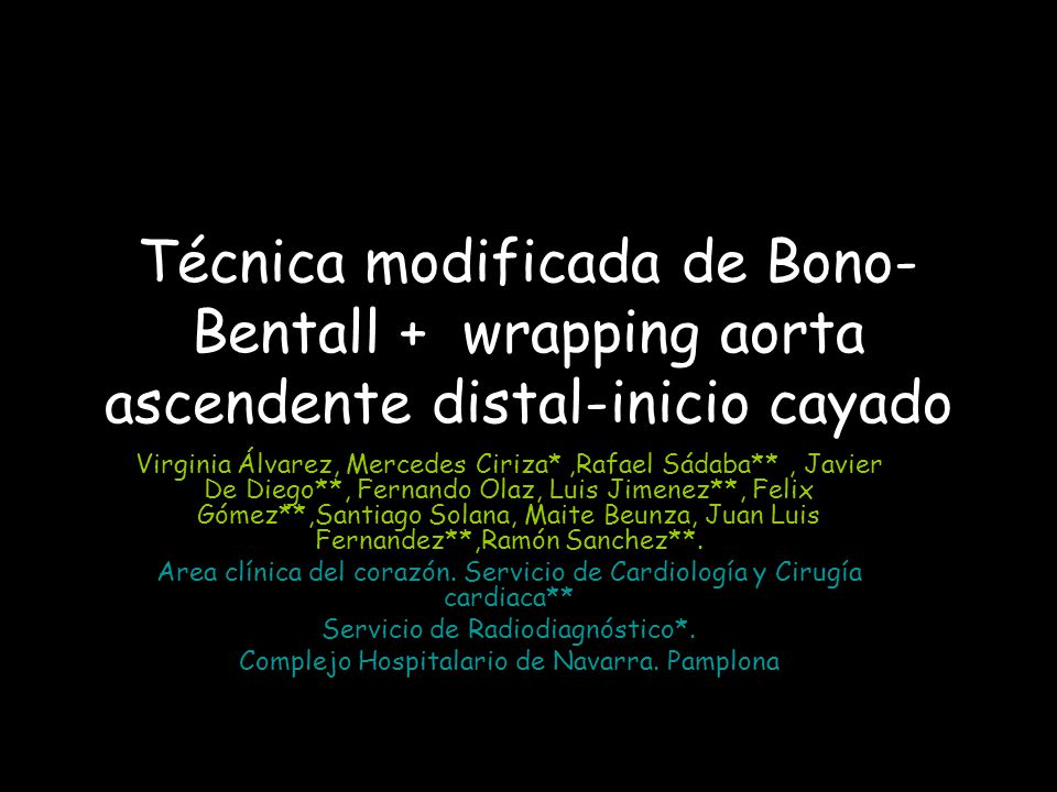 Técnica modificada de Bono-Bentall + wrapping aorta ascendente distal-inicio cayado