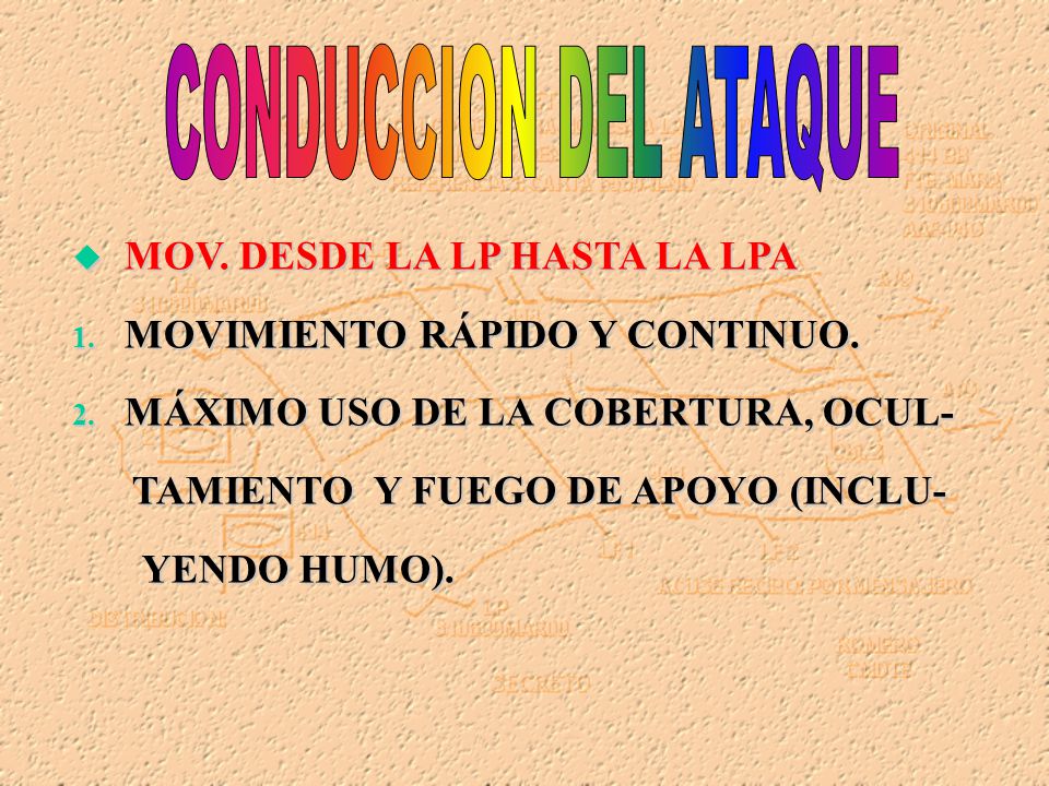 CONDUCCION DEL ATAQUE MOV. DESDE LA LP HASTA LA LPA