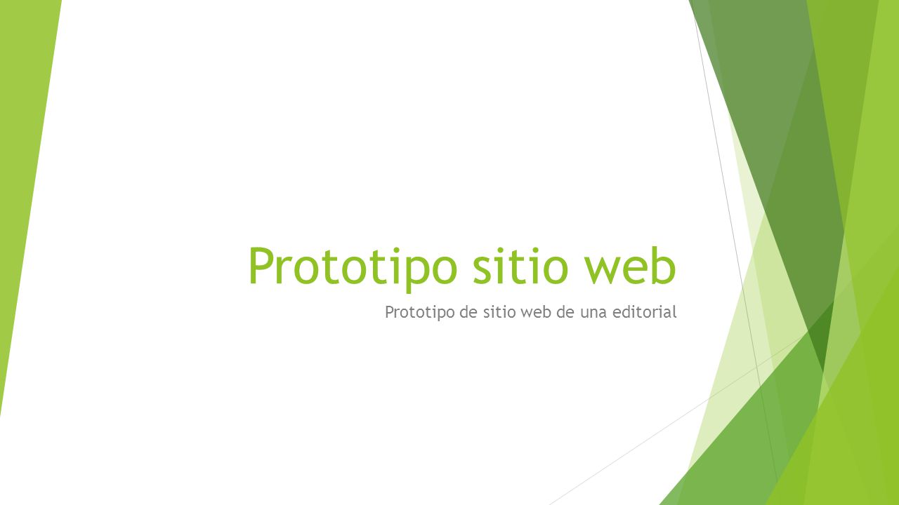 Prototipo de sitio web de una editorial