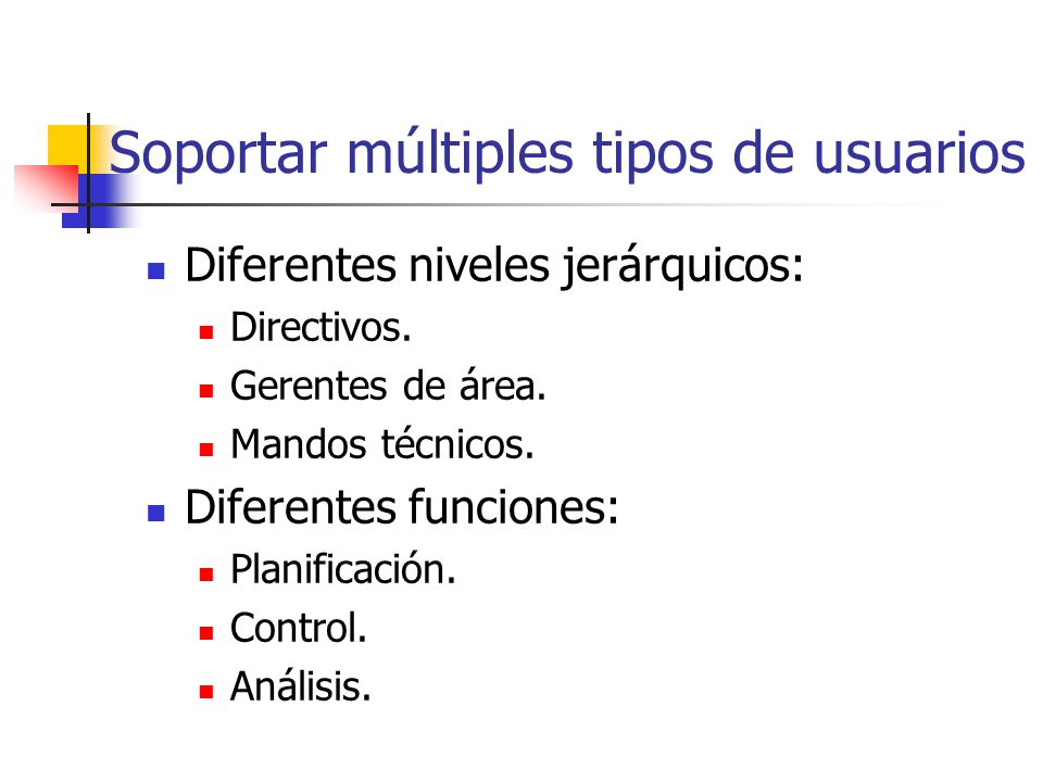 Soportar múltiples tipos de usuarios
