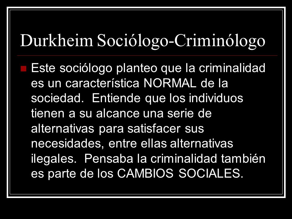 Durkheim Sociólogo-Criminólogo