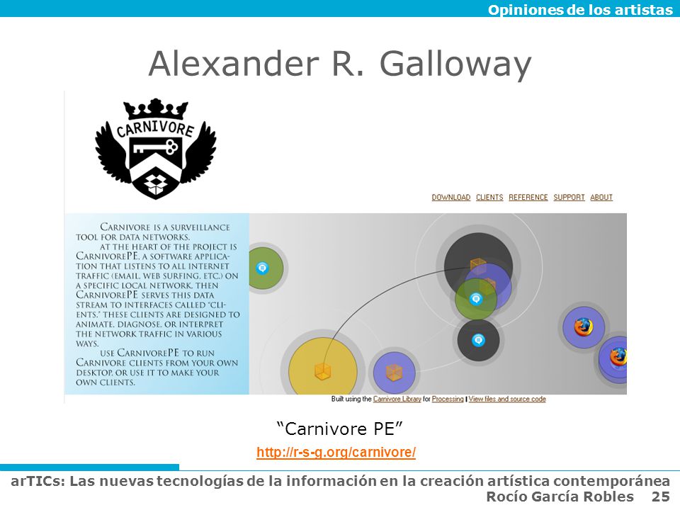 Alexander R. Galloway Carnivore PE Opiniones de los artistas