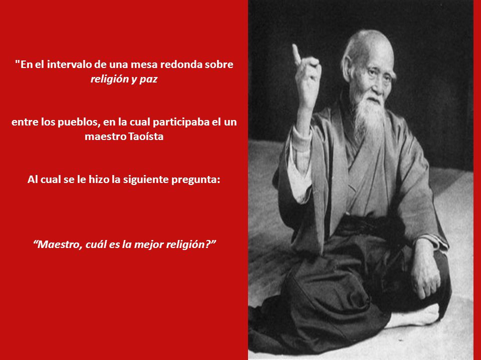 En el intervalo de una mesa redonda sobre religión y paz