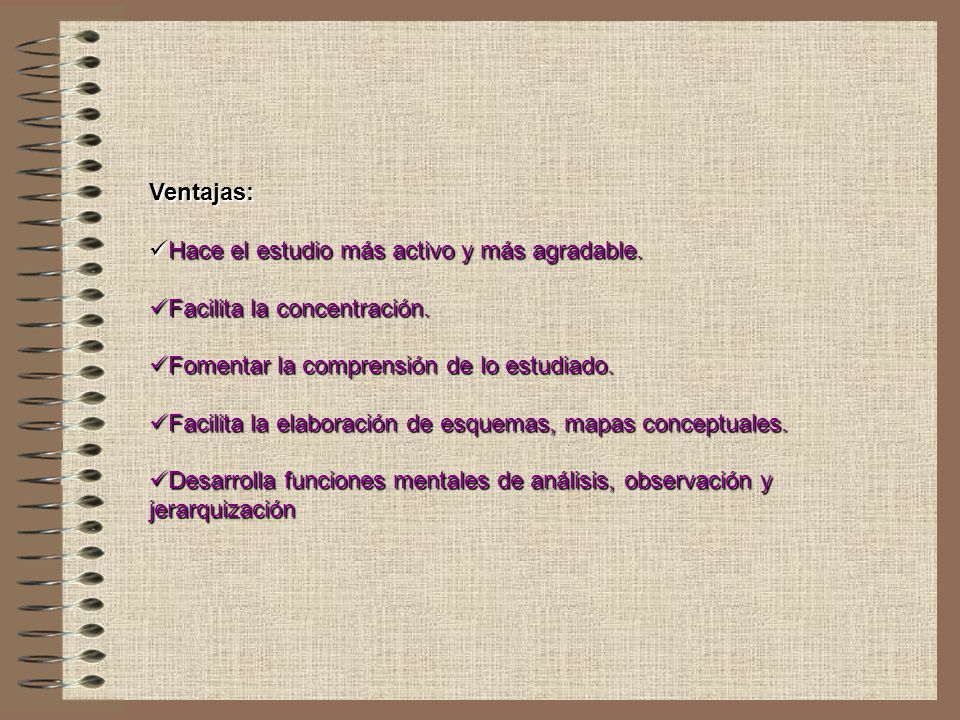 Hace el estudio más activo y más agradable. Facilita la concentración.