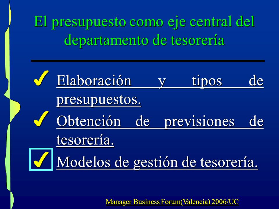 El presupuesto como eje central del departamento de tesorería