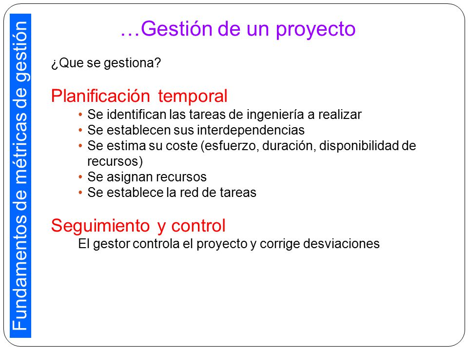 …Gestión de un proyecto