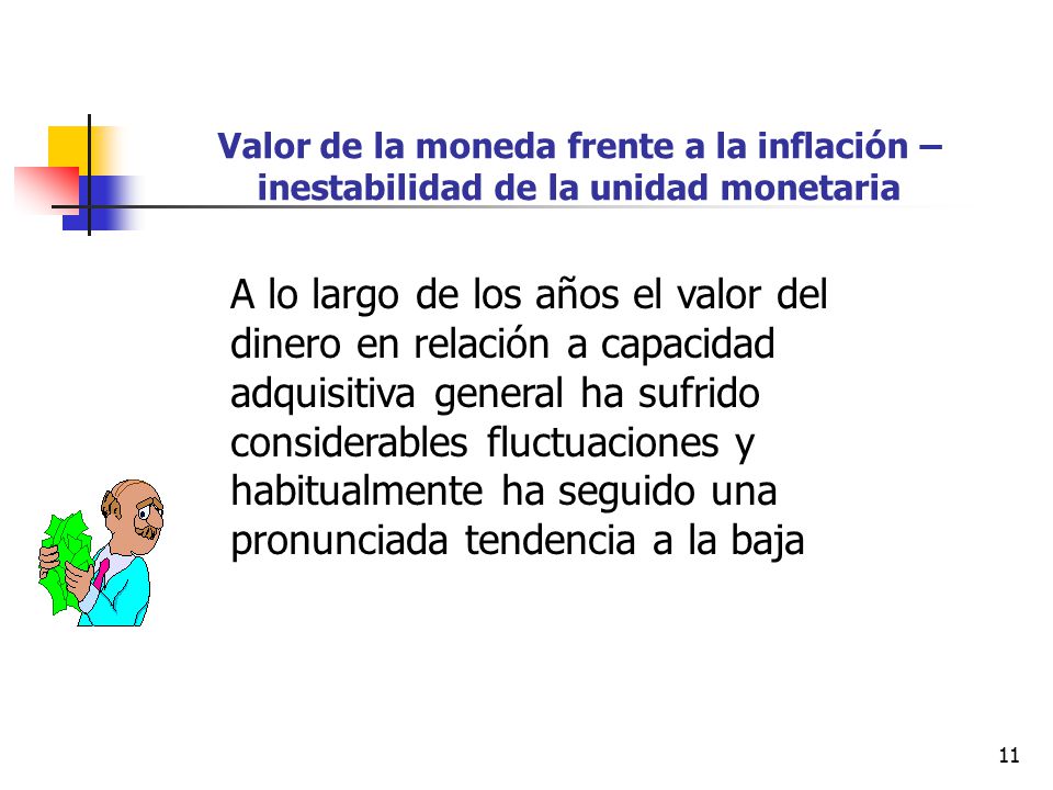 Valor de la moneda frente a la inflación – inestabilidad de la unidad monetaria