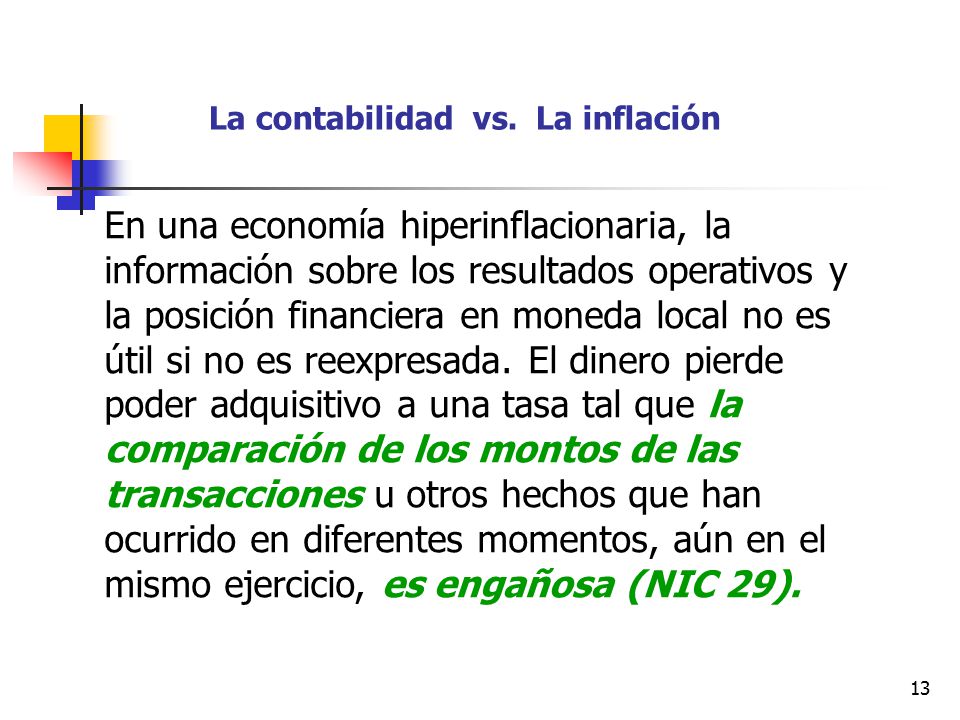La contabilidad vs. La inflación