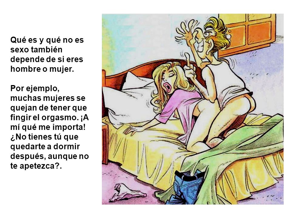 Qué es y qué no es sexo también depende de si eres hombre o mujer.