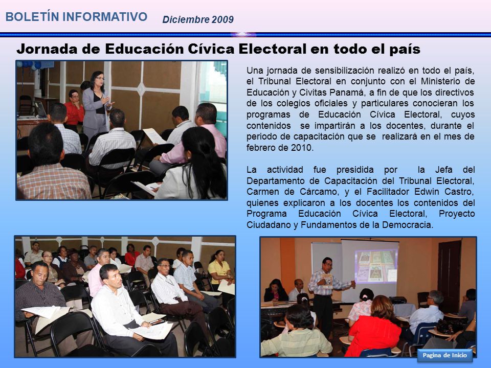 Jornada de Educación Cívica Electoral en todo el país