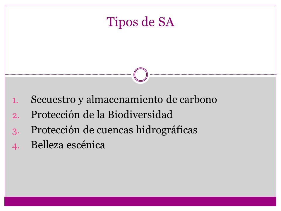 Tipos de SA Secuestro y almacenamiento de carbono
