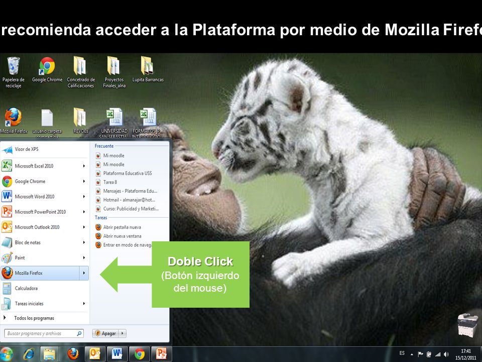 Se recomienda acceder a la Plataforma por medio de Mozilla Firefox: