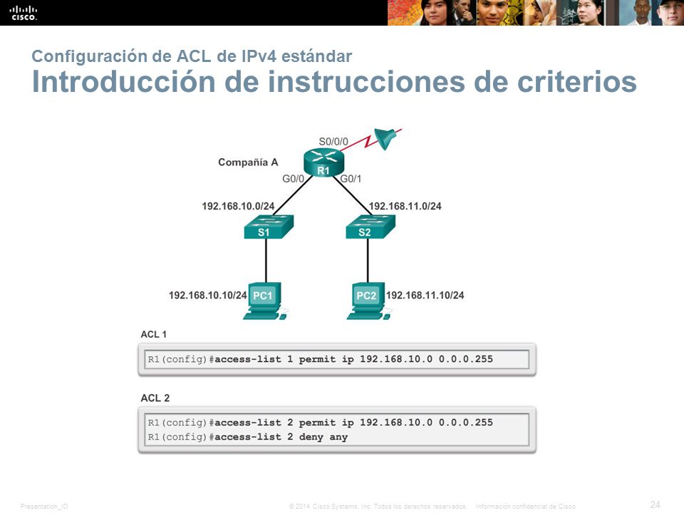 Configuración de ACL de IPv4 estándar Introducción de instrucciones de criterios