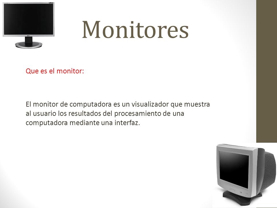 Monitores. - ppt descargar