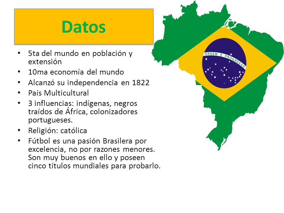 Datos 5ta del mundo en población y extensión 10ma economía del mundo