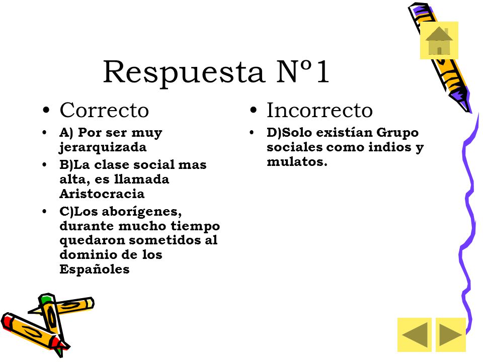 Respuesta Nº1 Correcto Incorrecto A) Por ser muy jerarquizada