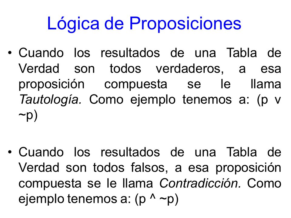 Lógica de Proposiciones
