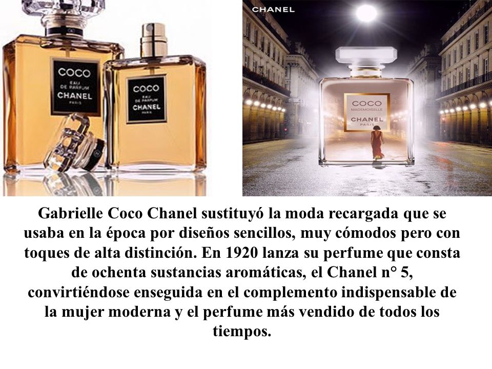 Gabrielle Coco Chanel sustituyó la moda recargada que se usaba en la época por diseños sencillos, muy cómodos pero con toques de alta distinción.