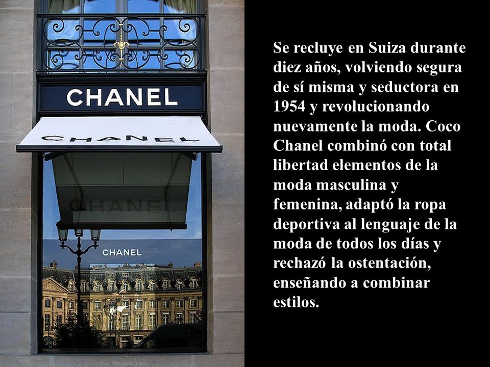 Se recluye en Suiza durante diez años, volviendo segura de sí misma y seductora en 1954 y revolucionando nuevamente la moda.
