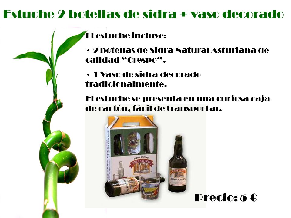 Estuche 2 botellas de sidra + vaso decorado