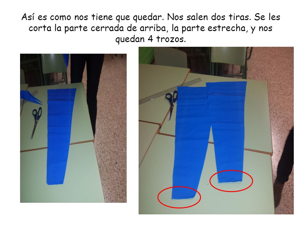 Así es como nos tiene que quedar. Nos salen dos tiras