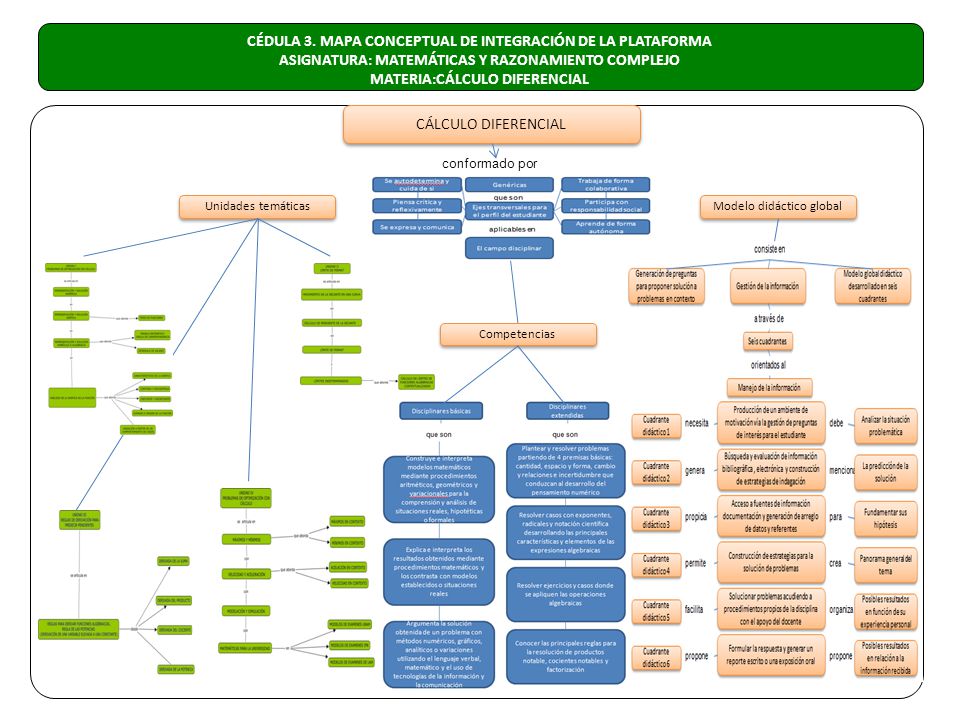 CÉDULA 3. MAPA CONCEPTUAL DE INTEGRACIÓN DE LA PLATAFORMA