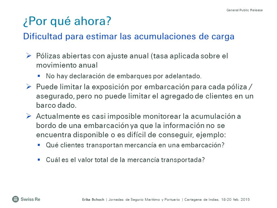 ¿Por qué ahora Dificultad para estimar las acumulaciones de carga