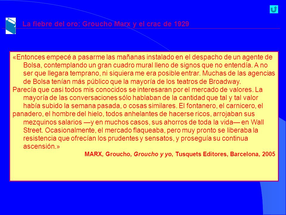 La fiebre del oro: Groucho Marx y el crac de 1929