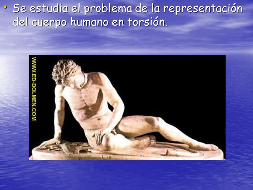 Se estudia el problema de la representación del cuerpo humano en torsión.