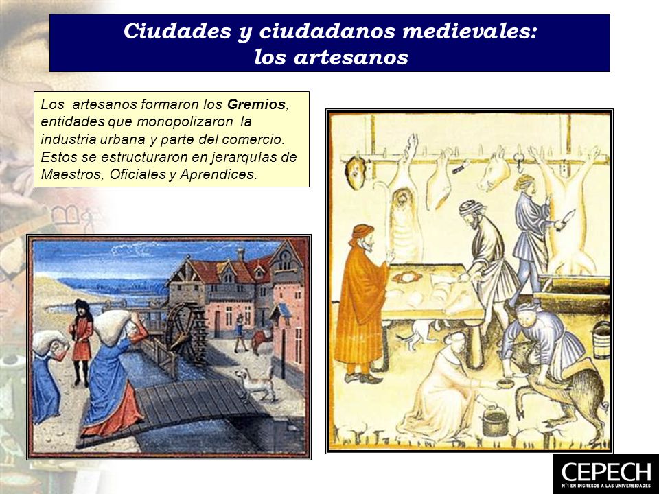 Ciudades y ciudadanos medievales: los artesanos