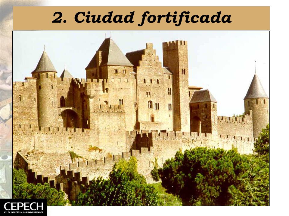 2. Ciudad fortificada Imagen: Ciudad fortificada de Carcasona (Francia).