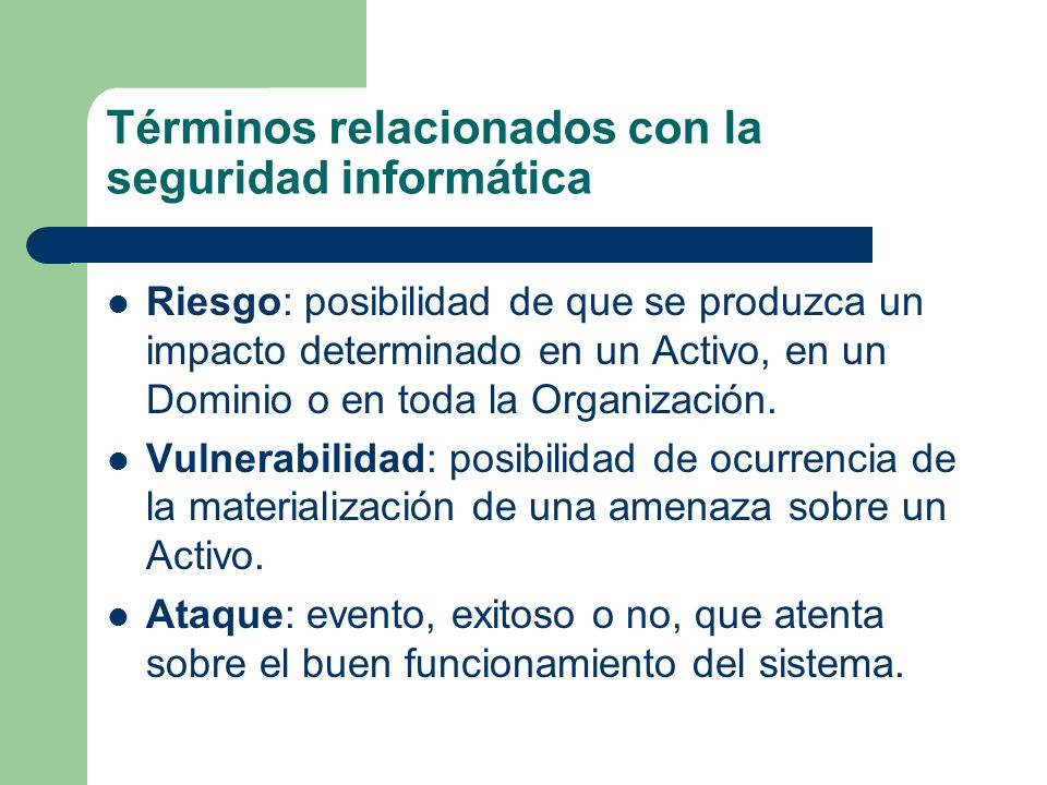 Términos relacionados con la seguridad informática