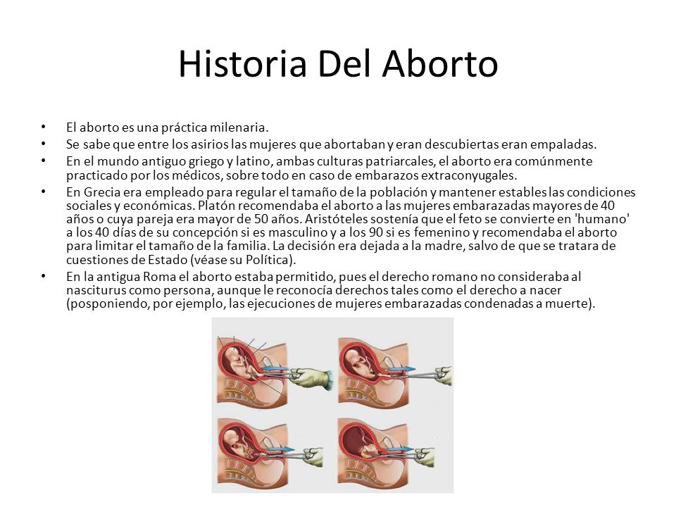 Historia Del Aborto El aborto es una práctica milenaria.