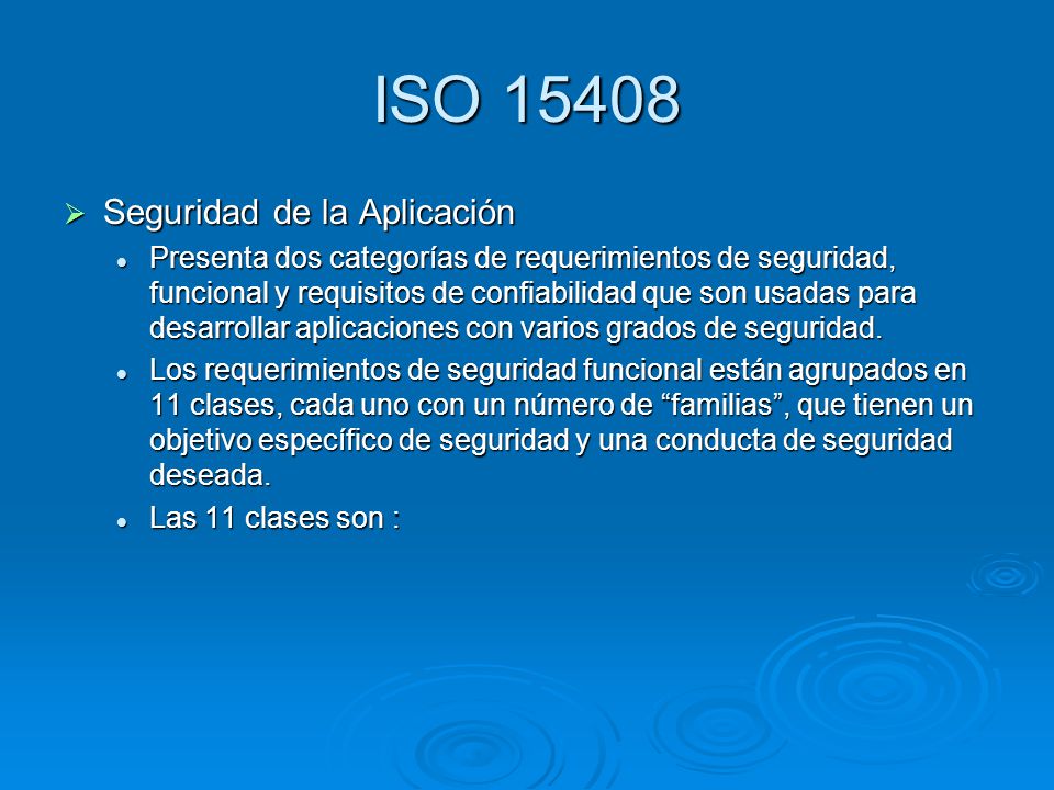 ISO Seguridad de la Aplicación