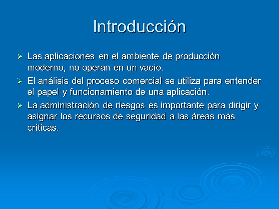 Introducción Las aplicaciones en el ambiente de producción moderno, no operan en un vacío.