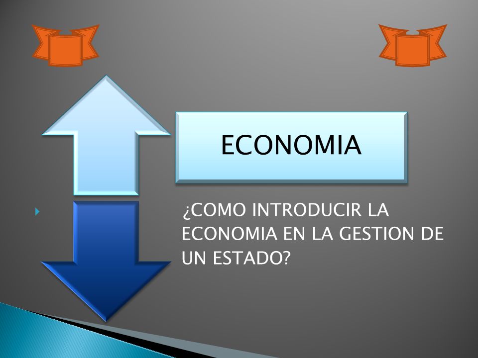 ¿COMO INTRODUCIR LA ECONOMIA EN LA GESTION DE UN ESTADO ECONOMIA