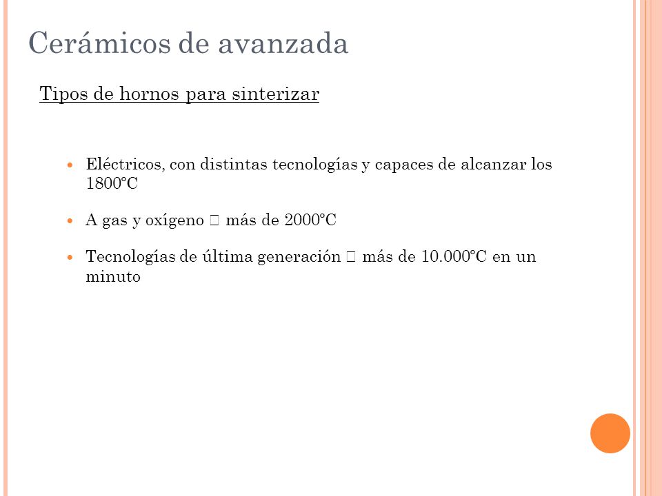 Cerámicos de avanzada Tipos de hornos para sinterizar